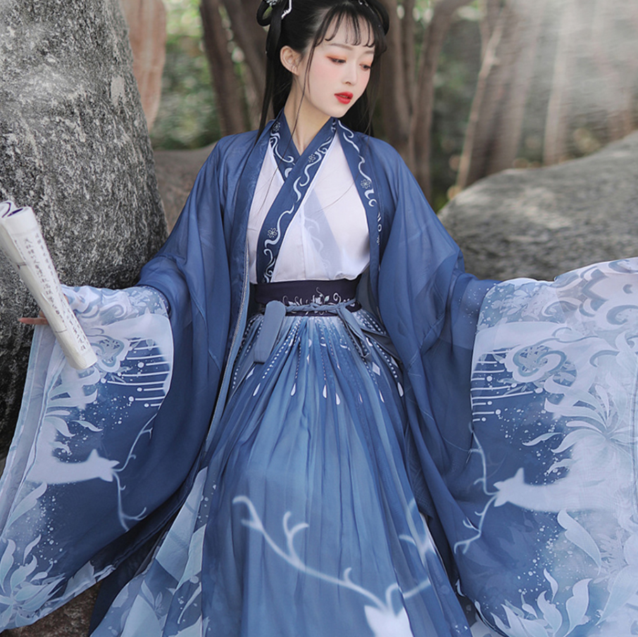 What does a blue hanfu mean