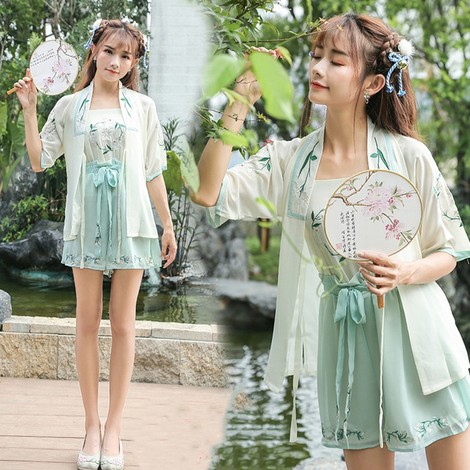 Lady Spring Casual Hanfu Fashion Traditional Chinese Costumes Ancient Retro Dance Dress Woman Embroidery