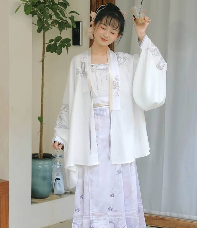 Duijin Top Mamianqun Skirt Hanfu Set Casual Hanfu Ancient Chinese Traditional Costume The Ming Dynasty Womens Clothing