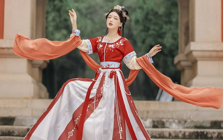 Chinese Hanfu dress Ancient Costume Retro 
