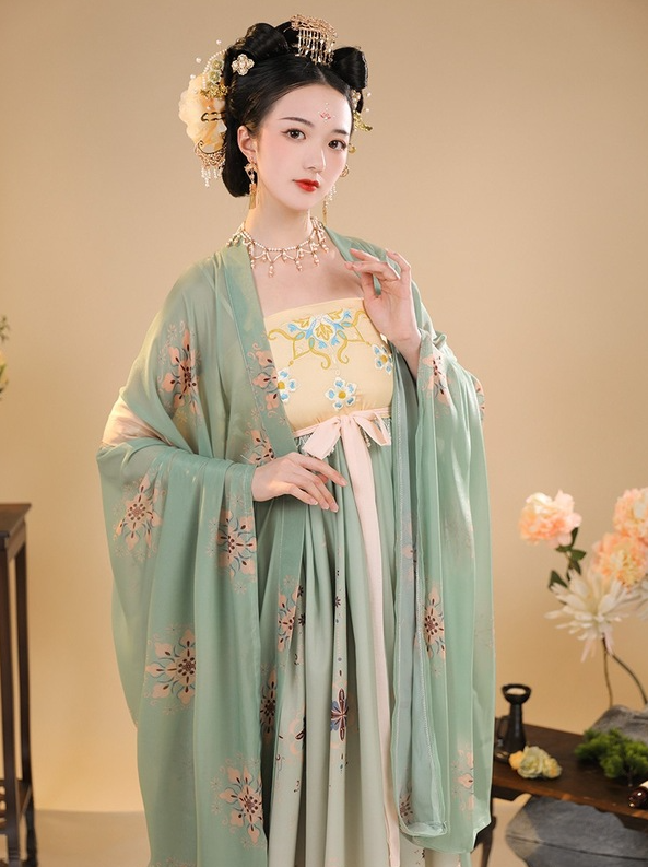Tang Dynasty Hanfu Fairy dress for women female in ancient costume tang system chest dust myrobalan