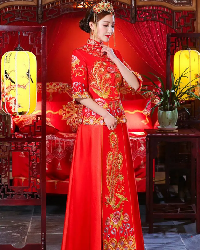 Chinese Traditional Red Wedding Dresses