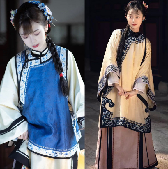 How did the Hanfu style change during the Qing Dynasty