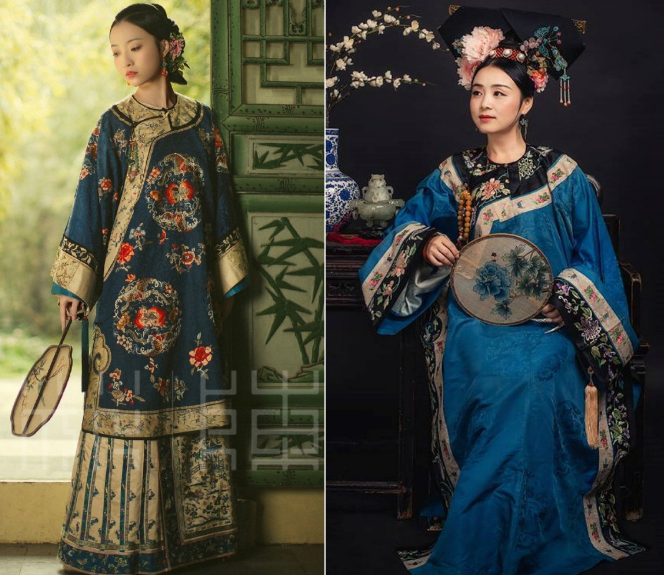 What colors were predominant in qing dynasty Hanfu